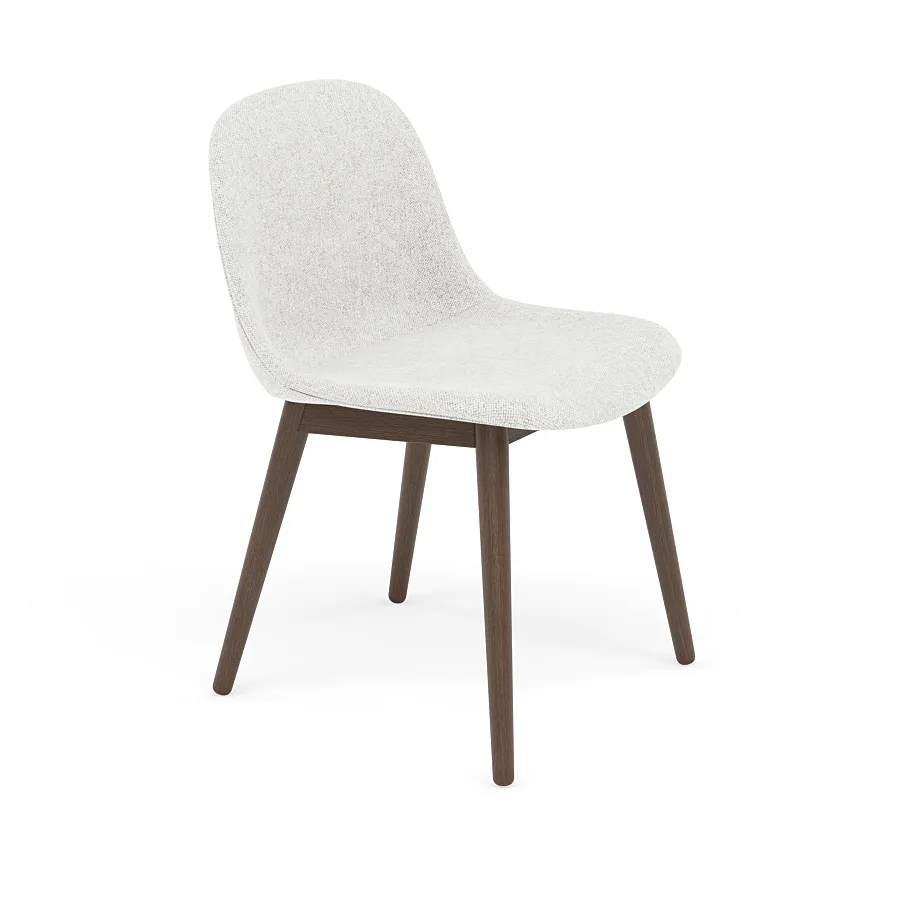 Fiber Side Chair with wooden legs, Hallingdal nr110-stained dark brown Muuto