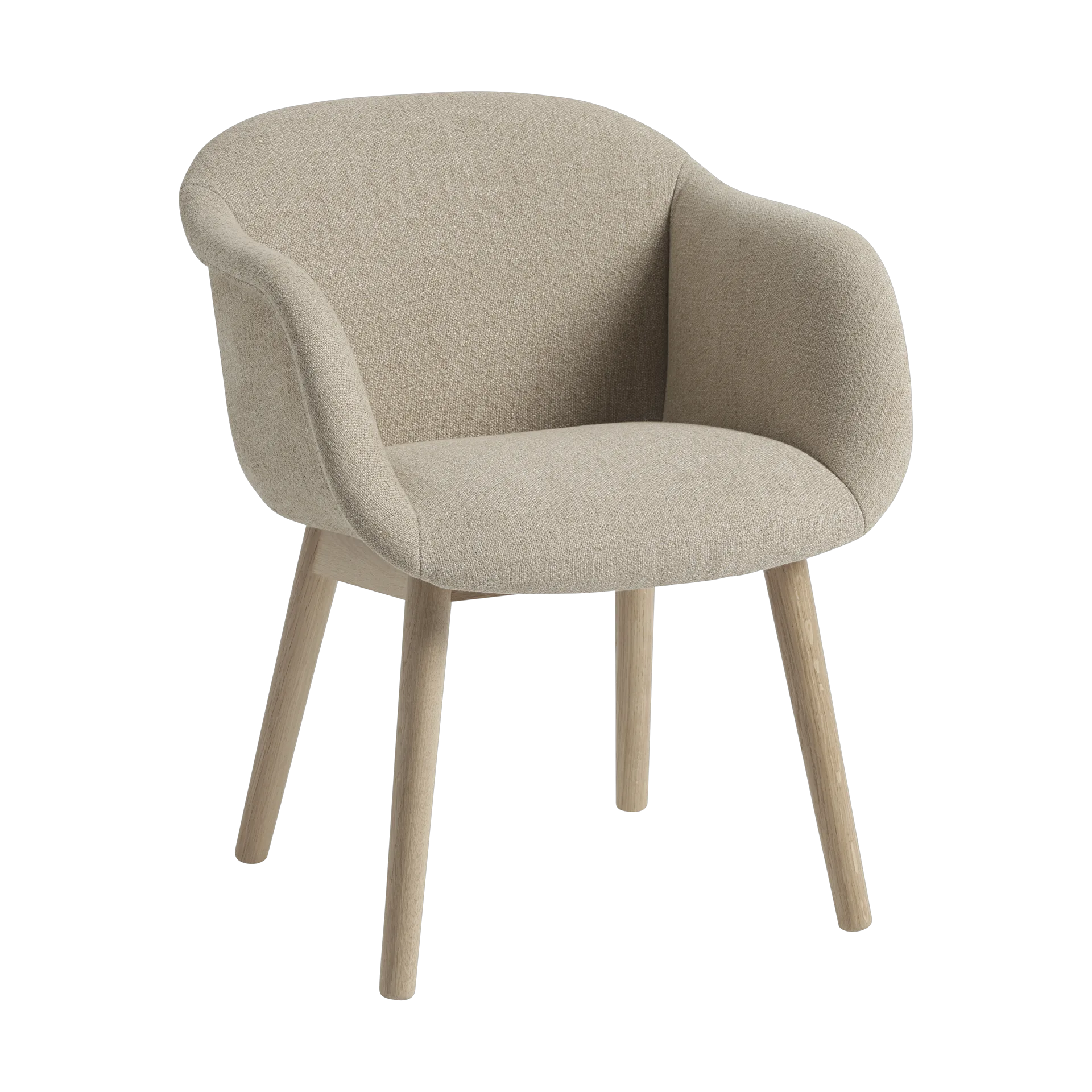 Fiber Soft Armchair with wooden legs, Ecriture 240/Oak Muuto