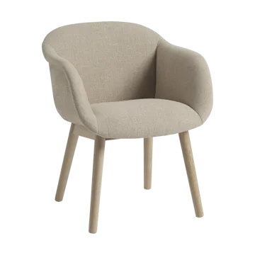 Fiber Soft Armchair with wooden legs - Ecriture 240/Oak - Muuto