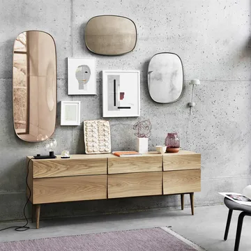 Framed mirror - Grey, 59x44 cm - Muuto