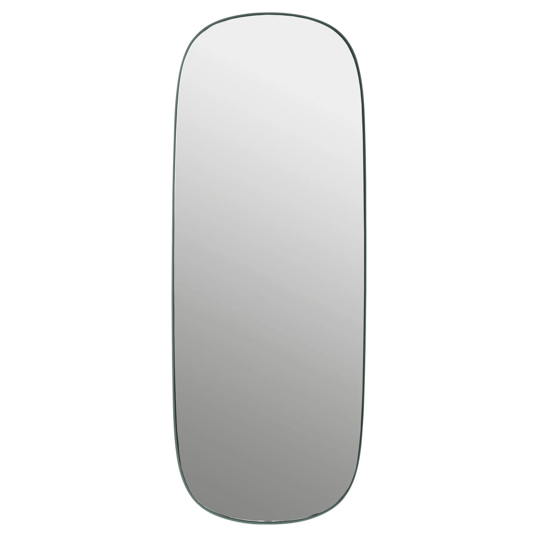 Framed mirror large, Dark-green clear, 118x44,5 Muuto