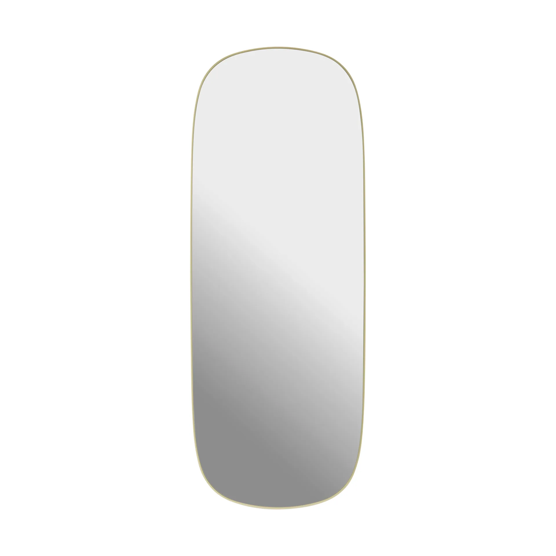 Framed mirror, Light yellow-clear, 118x44.5 cm Muuto
