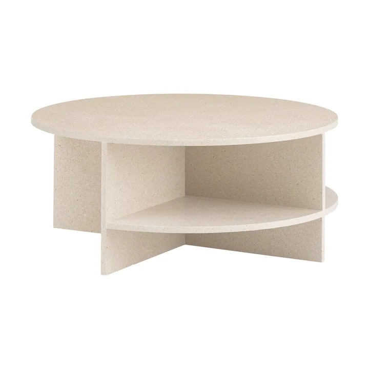 Halves coffee table - Light taupe-terrazzo, Ø85 cm - Muuto