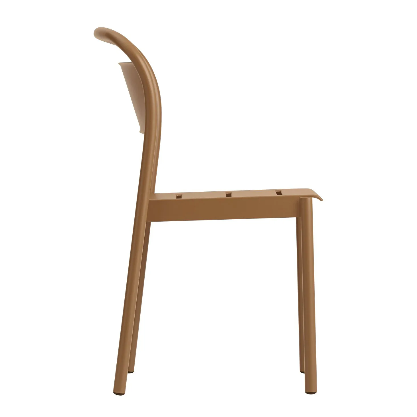 Linear steel armchair, Burnt orange Muuto