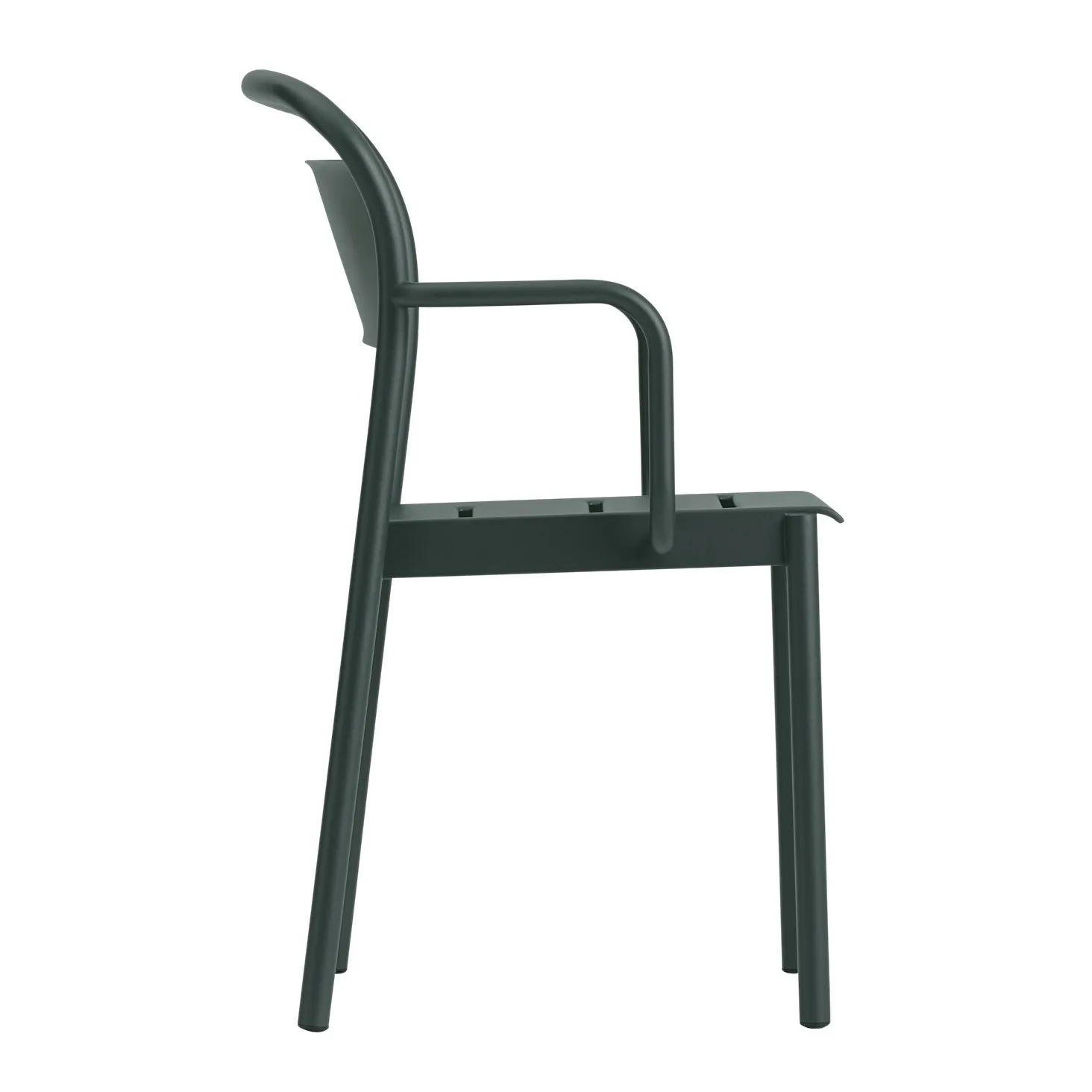Linear steel armchair, Dark green Muuto