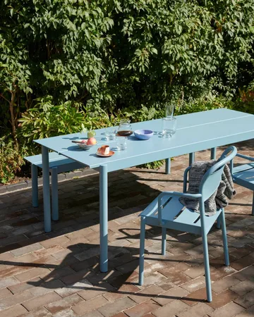 Linear steel armchair - Pale blue - Muuto