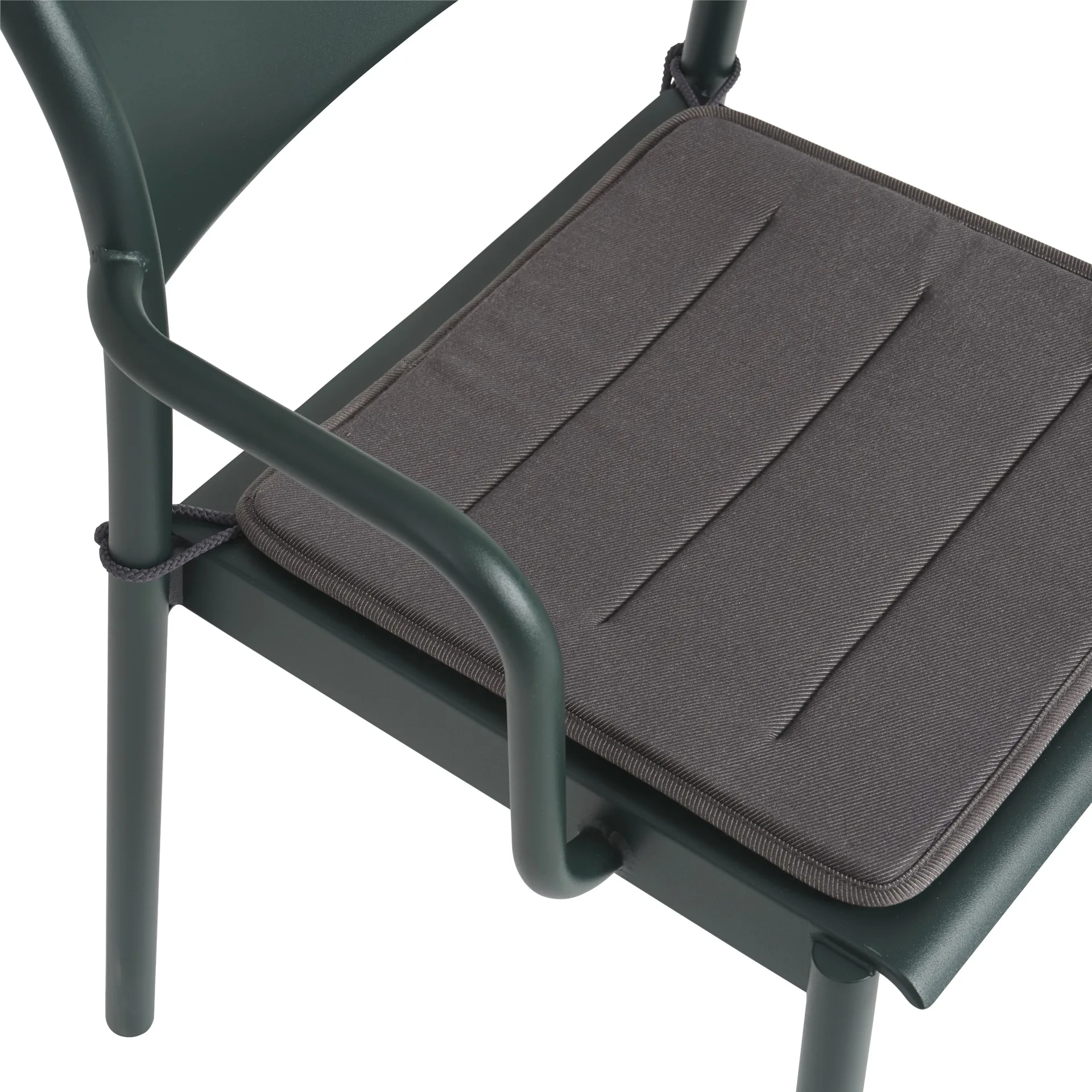 Linear Steel Armchair seat cushion, Twitell dark grey Muuto