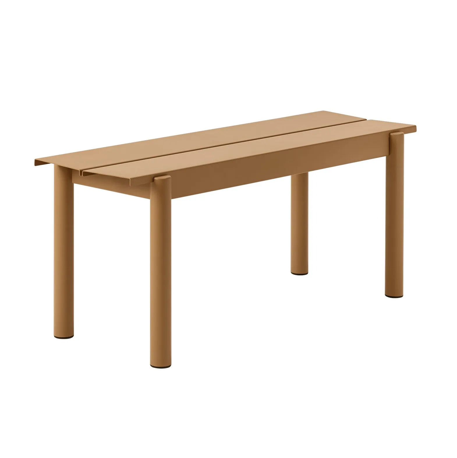 Linear steel bench 110 cm, Burnt orange Muuto
