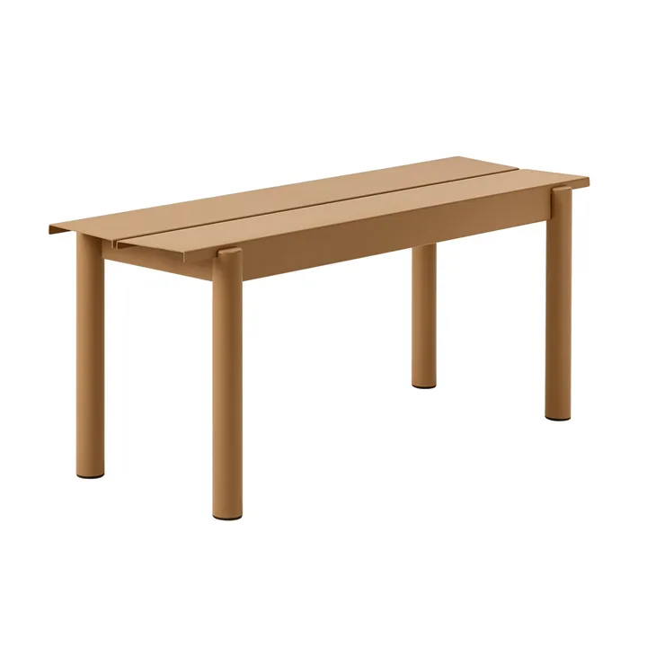 Linear steel bench 110 cm - Burnt orange - Muuto