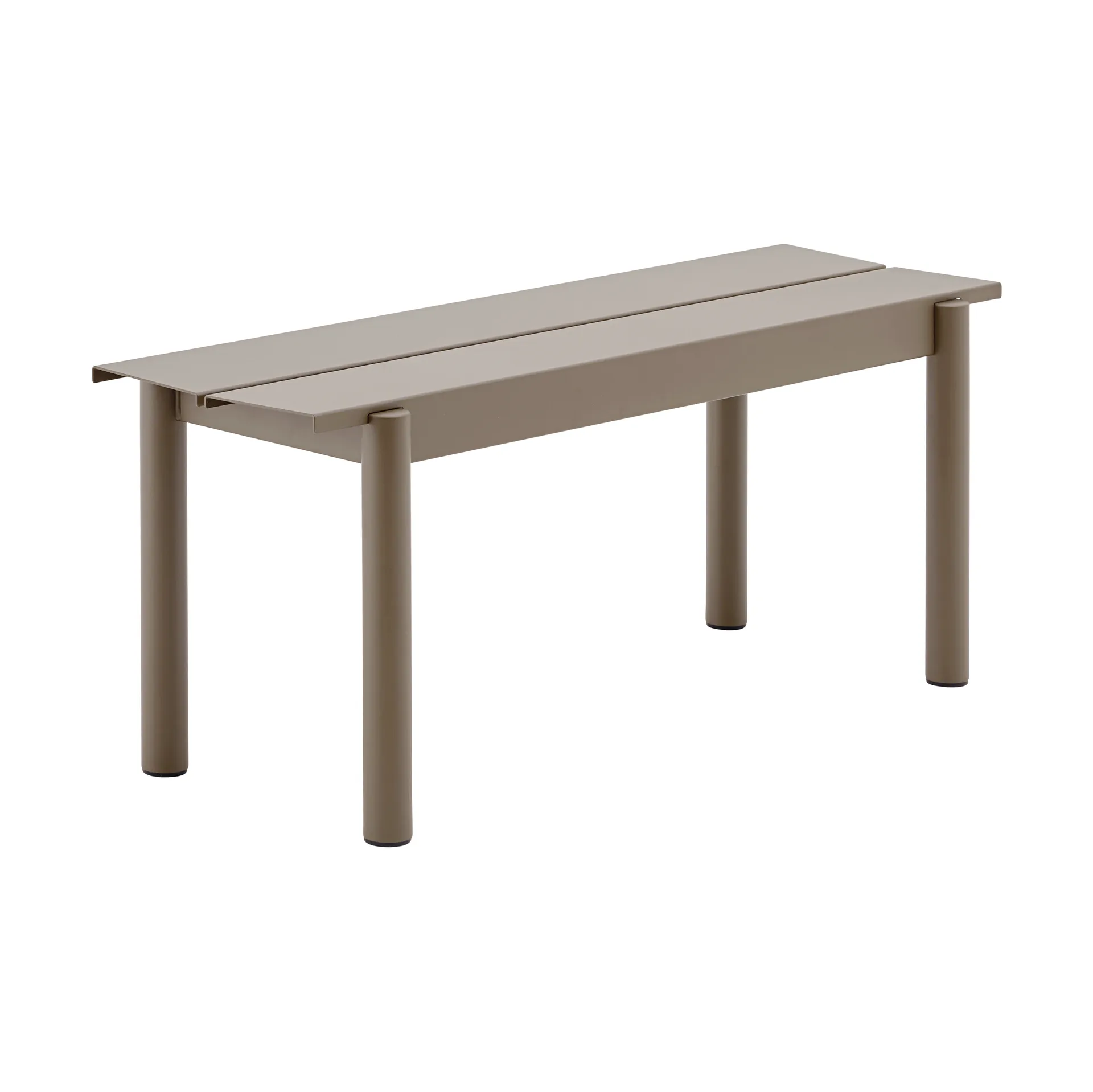 Linear steel bench 110 cm, Taupe Muuto