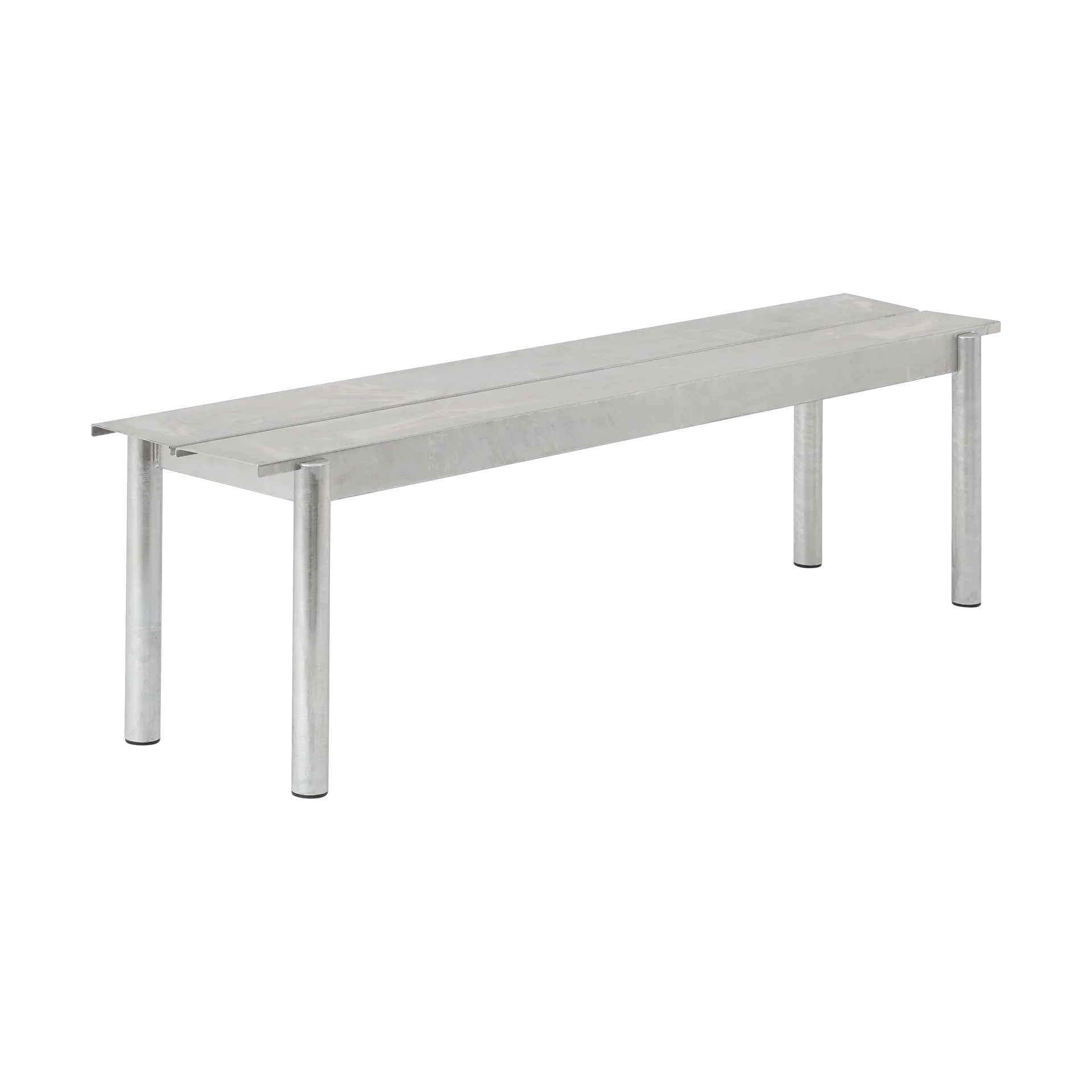 Linear steel bench 170 cm, Warm galvanized steel Muuto