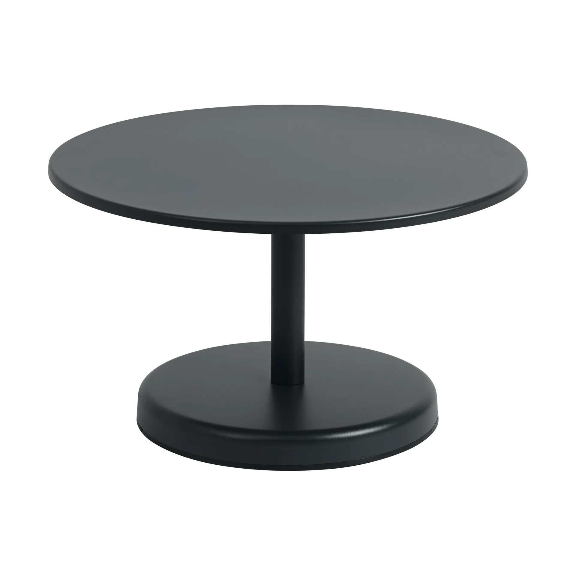 Linear Steel coffee table, Anthracite black, Ø70x40 cm Muuto