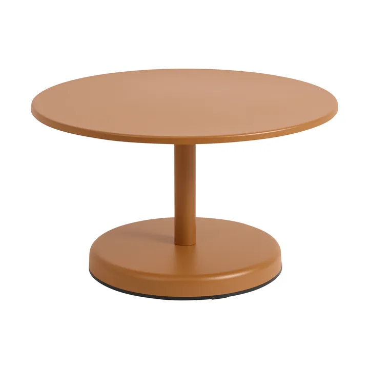 Linear Steel coffee table - Burnt orange, Ø70x40 cm - Muuto