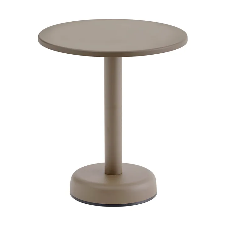 Linear Steel coffee table - Taupe, Ø42x47 cm - Muuto