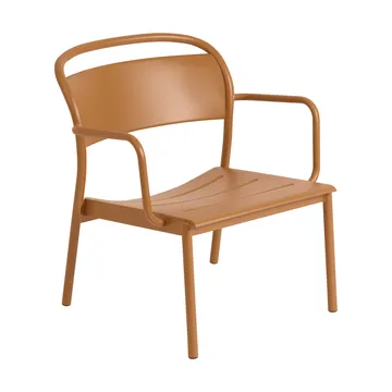 Linear Steel lounge armchair - Burnt orange - Muuto