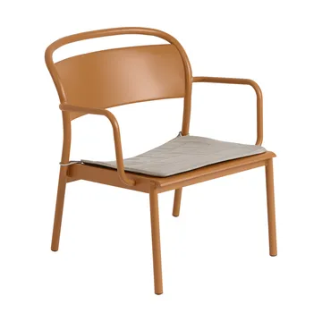 Linear Steel lounge armchair - Burnt orange - Muuto