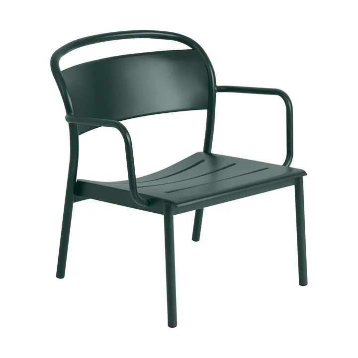 Linear Steel lounge armchair - Dark green - Muuto