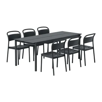 Linear steel side chair - Black - Muuto