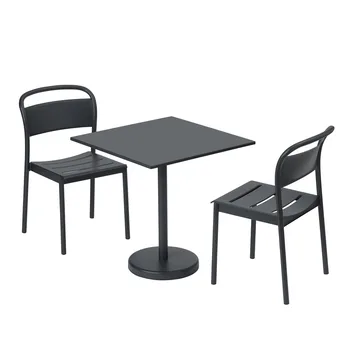 Linear steel side chair - Black - Muuto