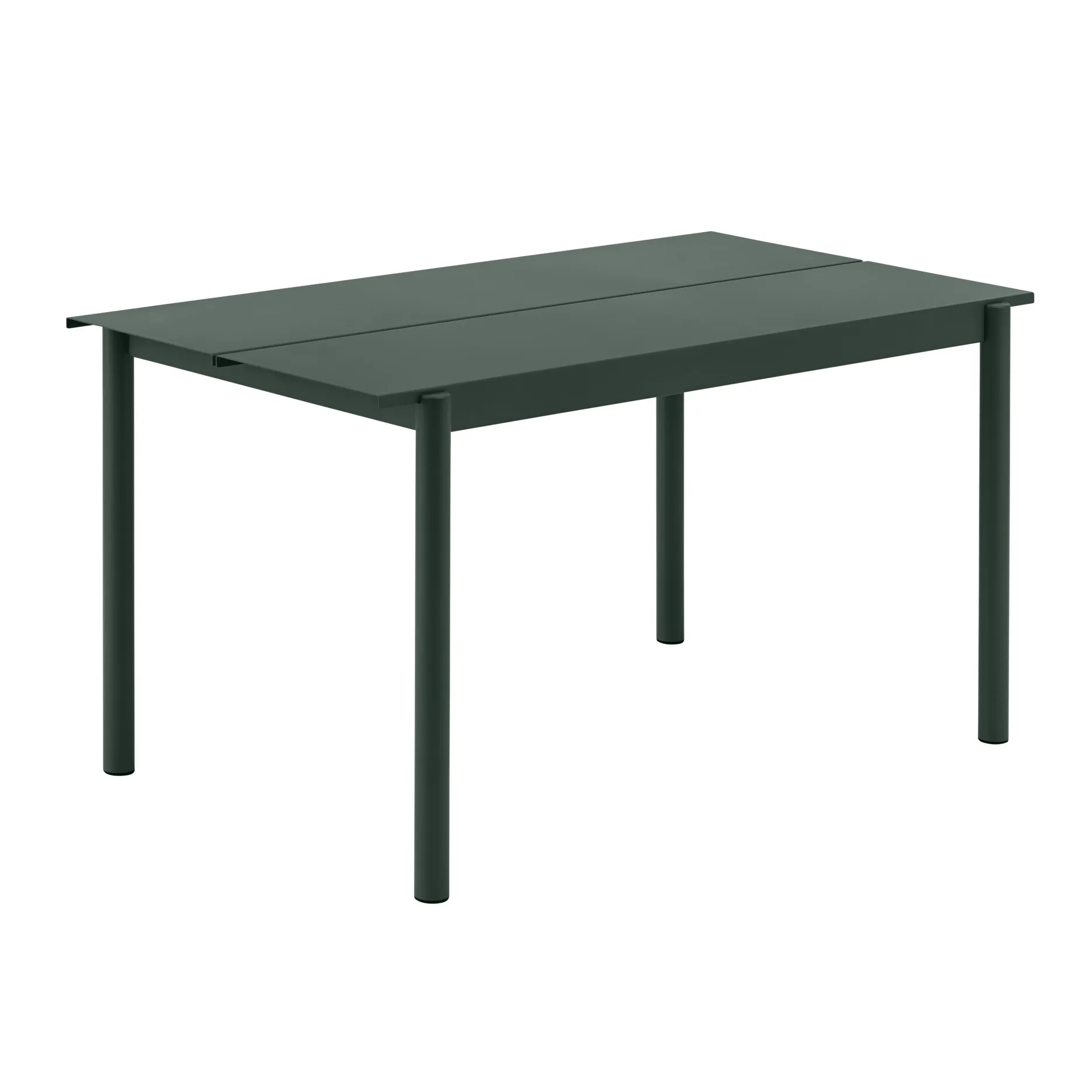 Linear steel table 140 cm, Dark green Muuto