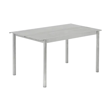 Linear steel table 140 cm - Warm galvanized steel - Muuto