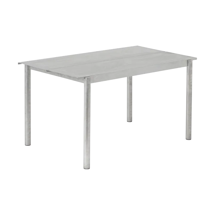Linear steel table 140 cm - Warm galvanized steel - Muuto