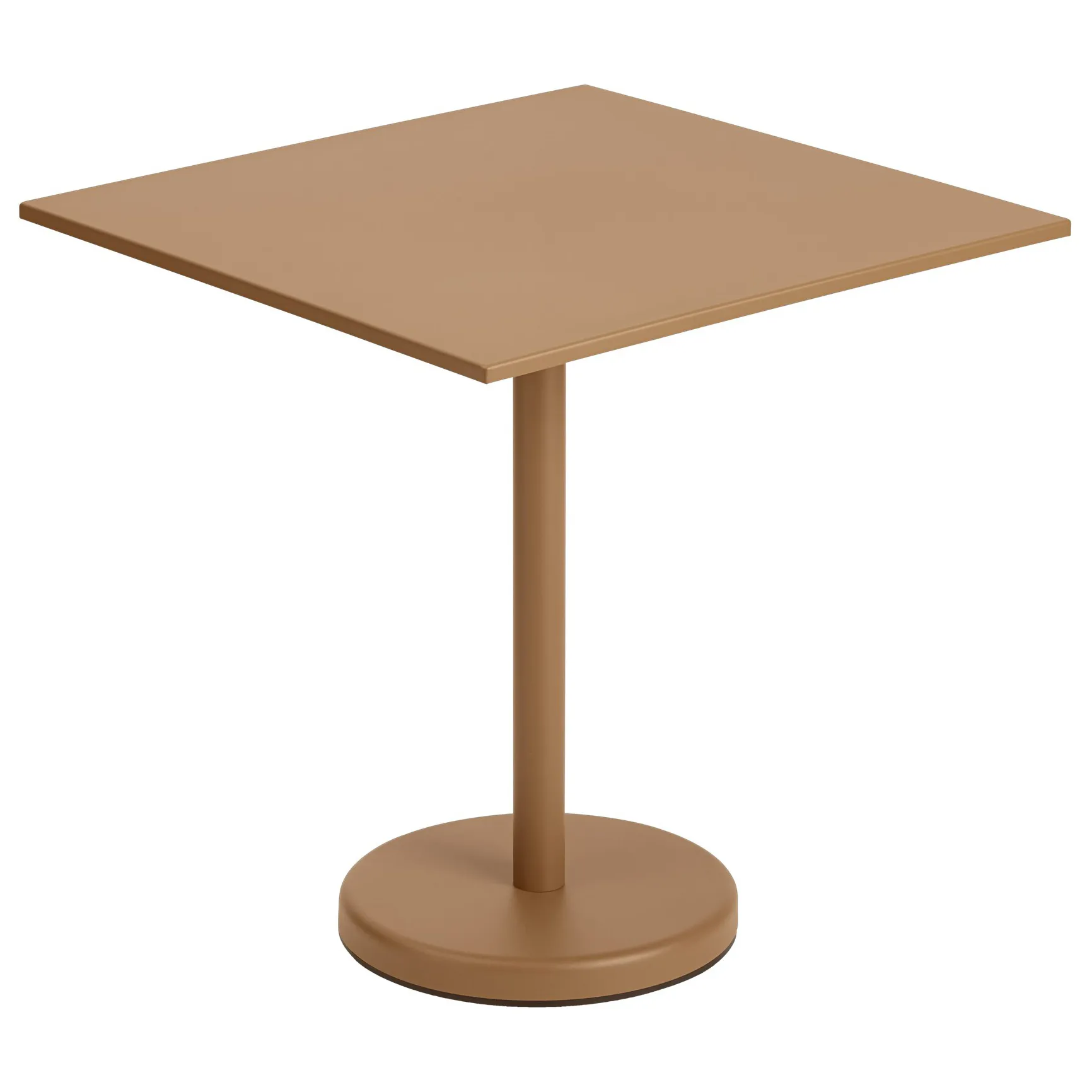 Linear steel table 70x70 cm, Burnt orange Muuto