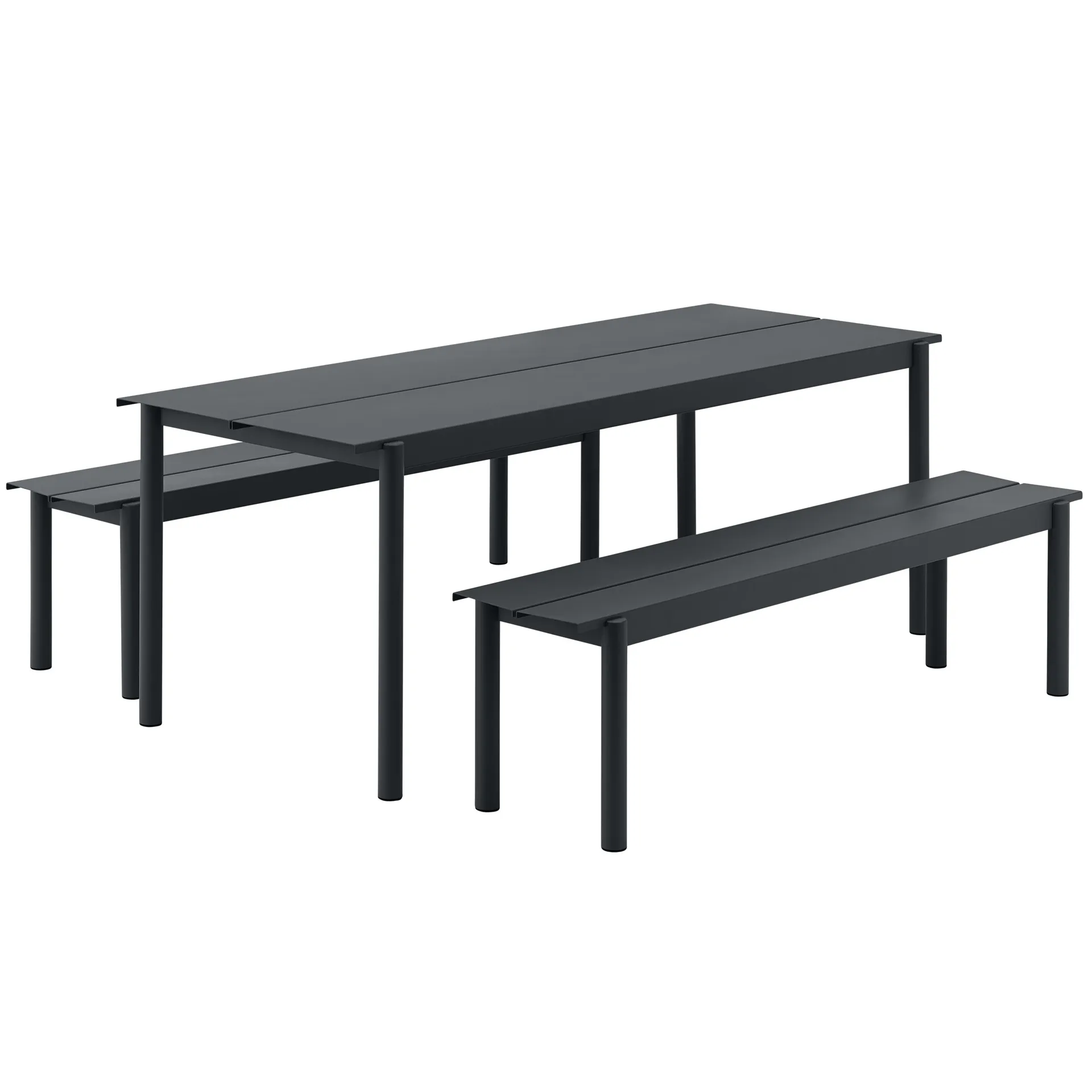 Linear steel table 75x200 cm, Black Muuto