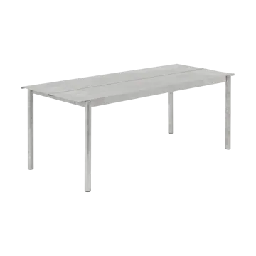 Linear steel table 75x200 cm - Warm galvanized steel - Muuto
