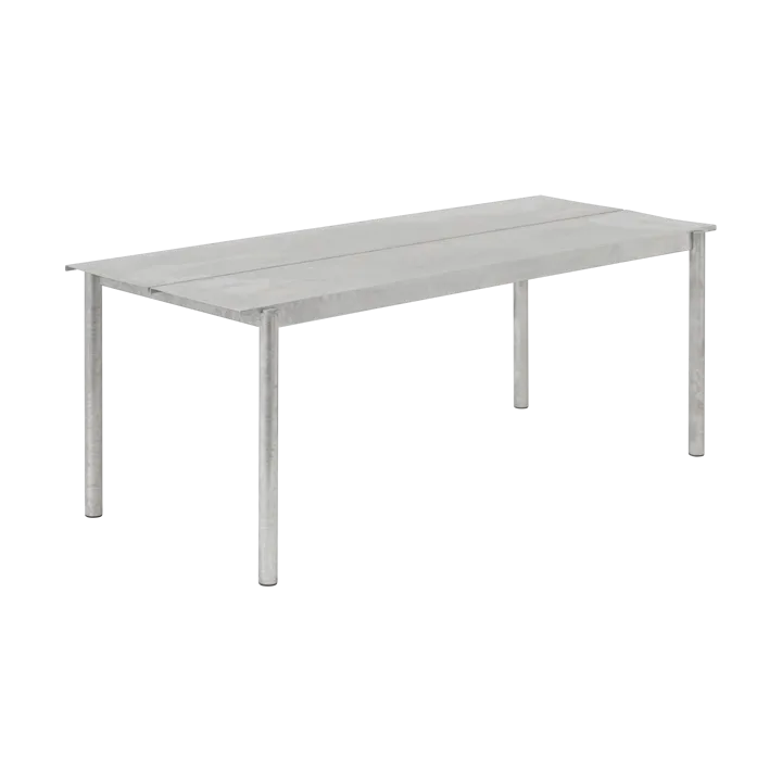 Linear steel table 75x200 cm - Warm galvanized steel - Muuto