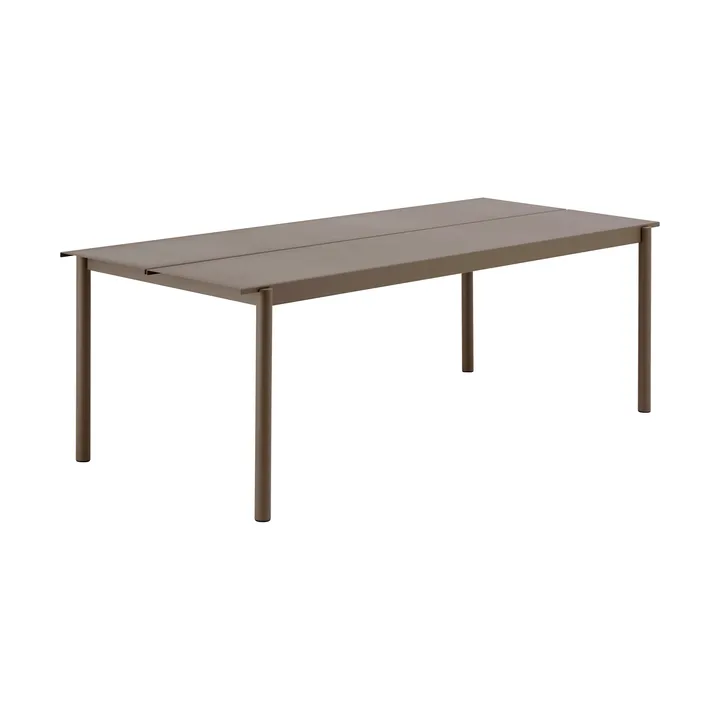 Linear Steel table - Taupe, 220x90 cm - Muuto