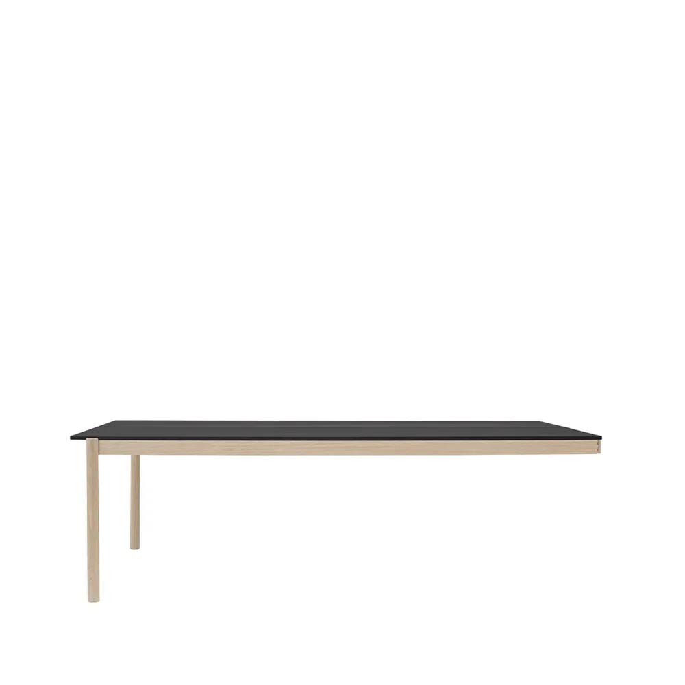Linear System End Module table, Black-oak 240x142 cm Muuto