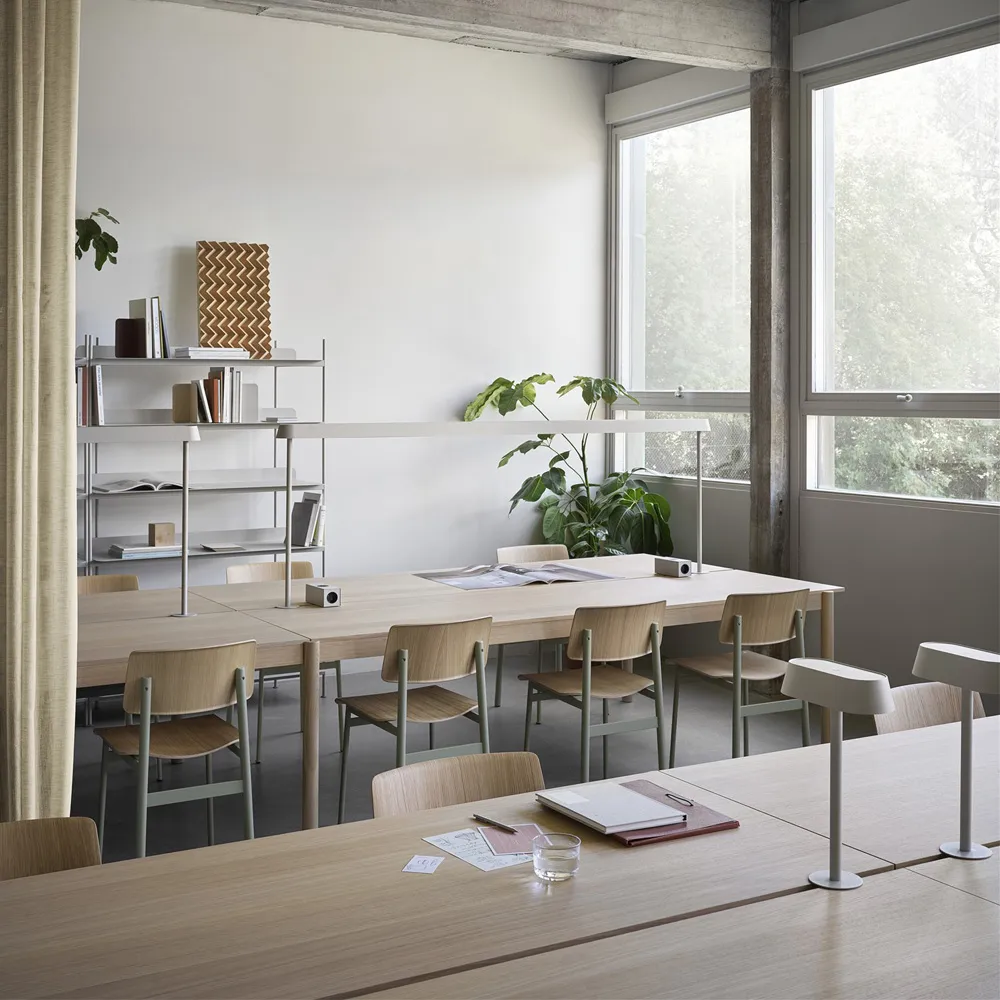 Linear System Middle Module table, Oak veneer-oak Muuto