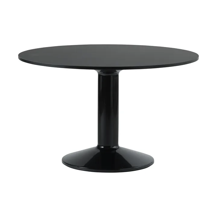 Midst pedestal table - Black nanolaminate-black, Ø120 cm - Muuto