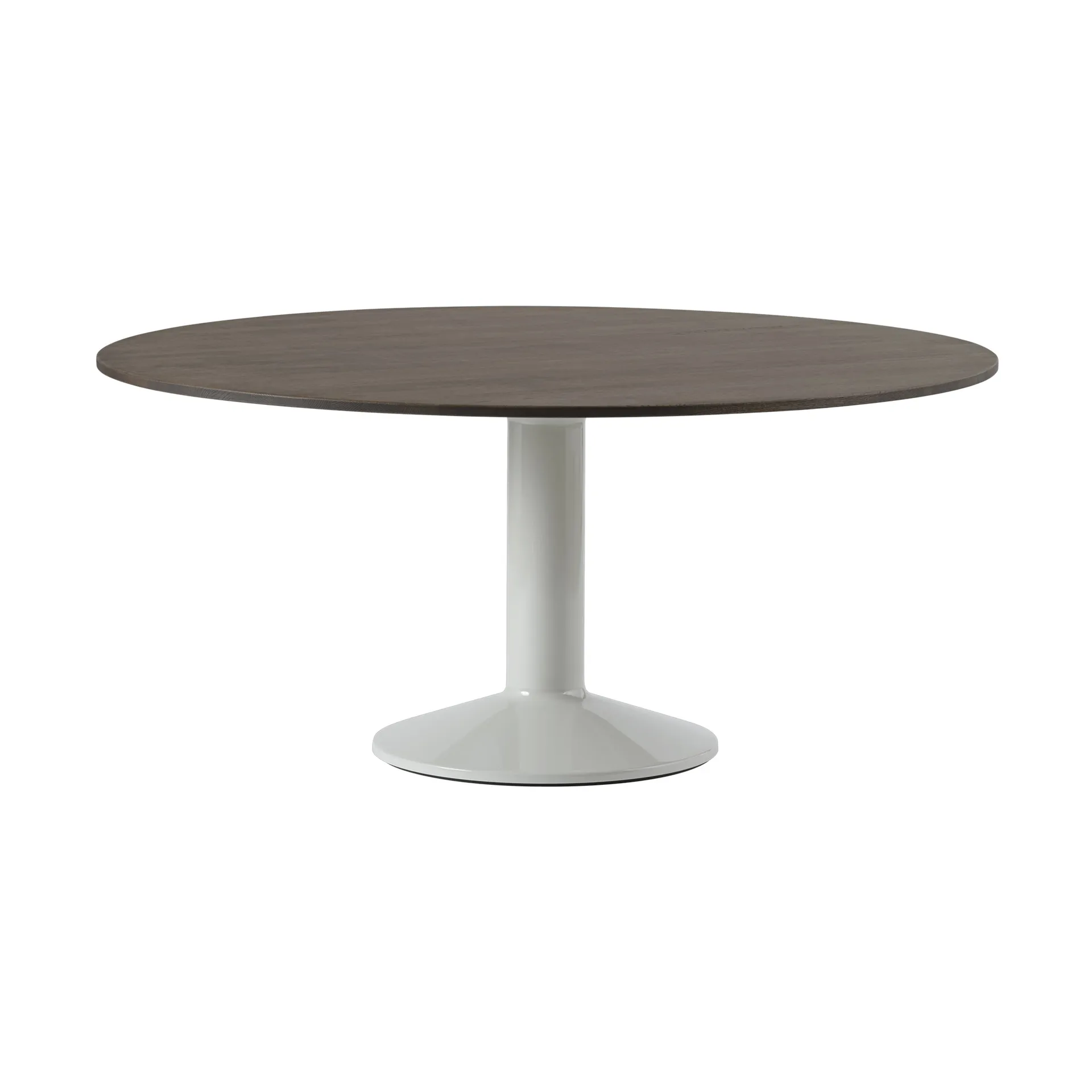 Midst pedestal table, Dark oiled oak-grey, Ø160 cm Muuto
