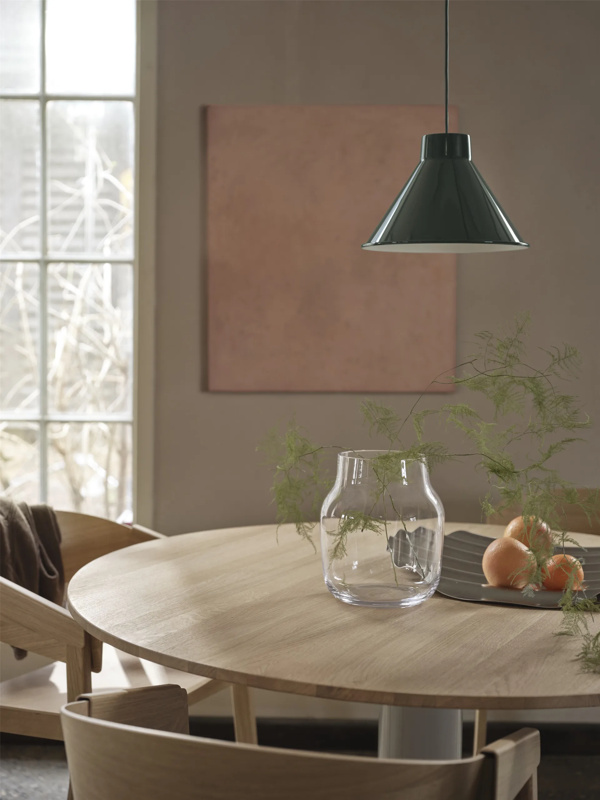 Midst pedestal table, Oiled oak-grey, Ø120 cm Muuto