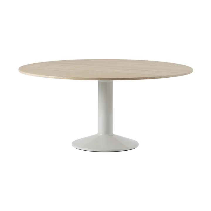 Midst pedestal table - Oiled oak-grey, Ø160 cm - Muuto