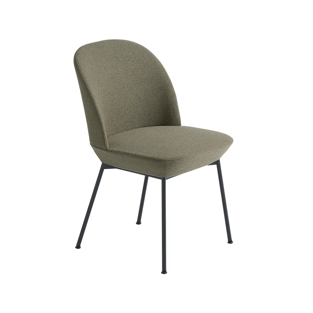 Oslo side chair fabric upholstered, Ocean 21-Anthracite black Muuto