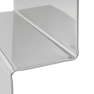 Pleat wall mirror - Polished steel, 227x57 cm - Muuto