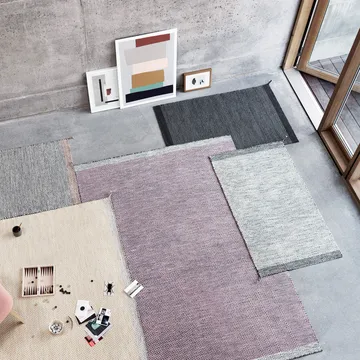 Ply wool rug 170x240 cm - black-white - Muuto