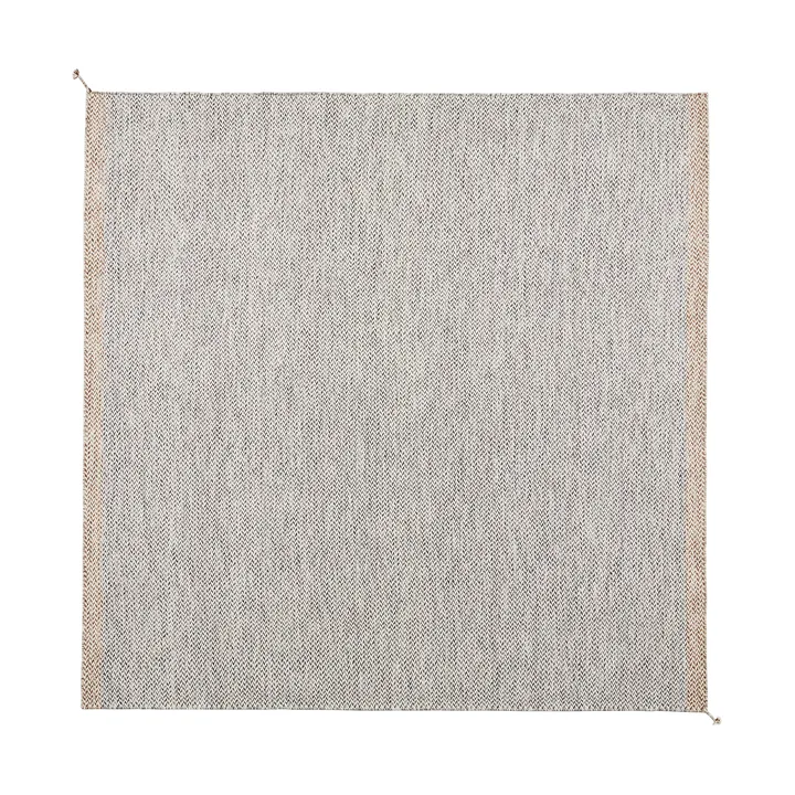 Ply wool rug 240x240 cm - Black-white - Muuto