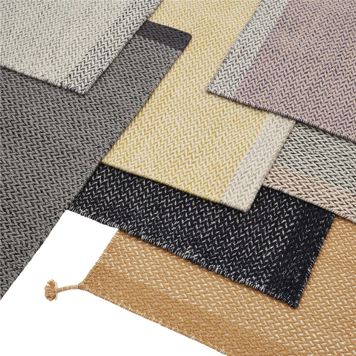 Ply wool rug 80x200 cm, Black-white Muuto