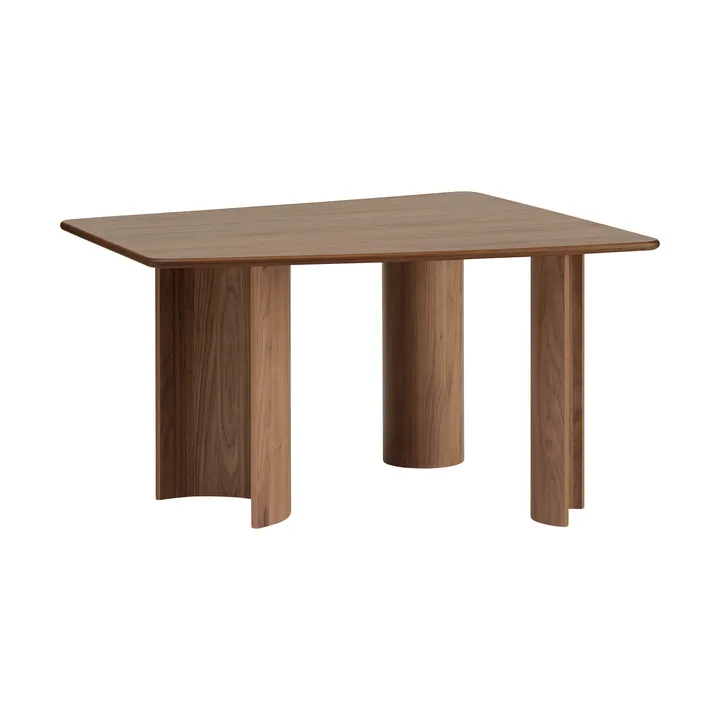 Re-norm table - Lacquered walnut veneer, 130x120 cm - Muuto