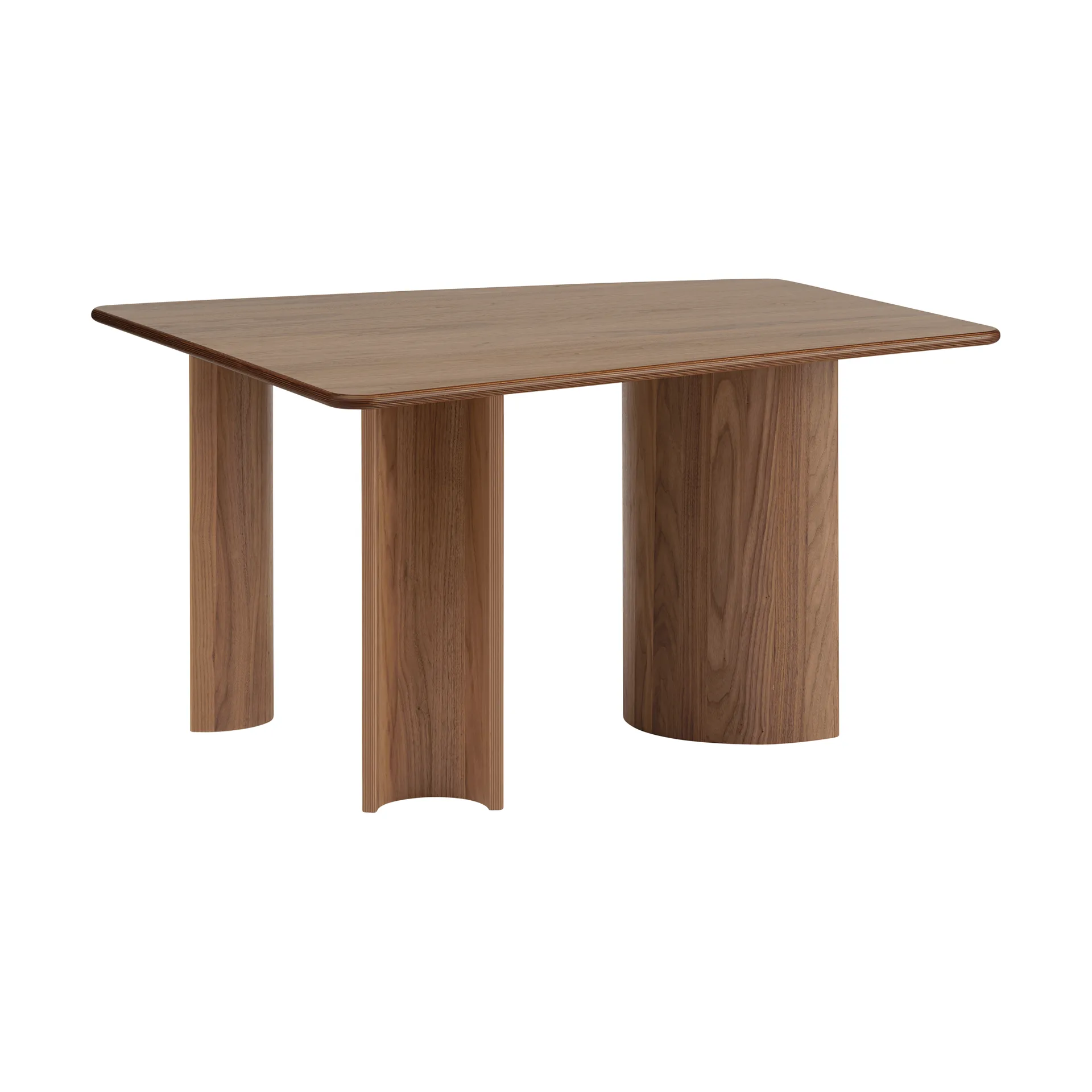 Re-norm table, Lacquered walnut veneer, 130x120 cm Muuto