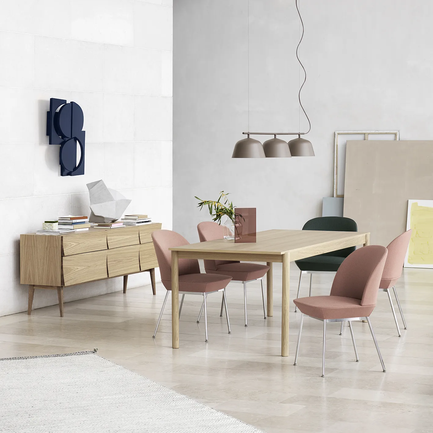 Reflect side table large, Oak Muuto