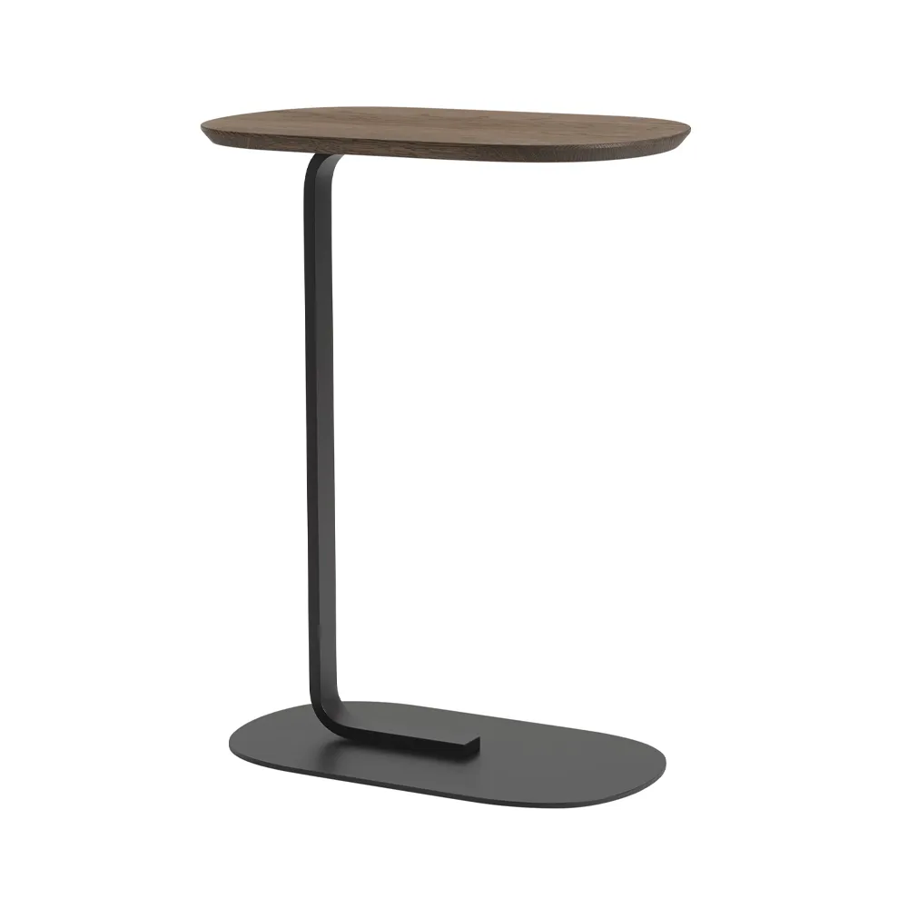 Relate Side table H: 73.5 cm, Smoked oak-Black Muuto