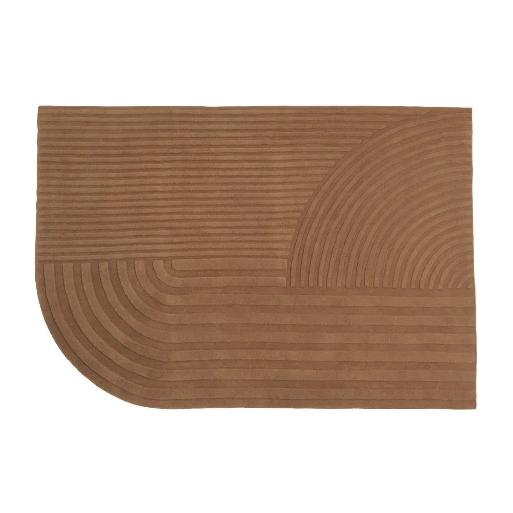 Relevo rug 170x240 cm, Burnt orange Muuto