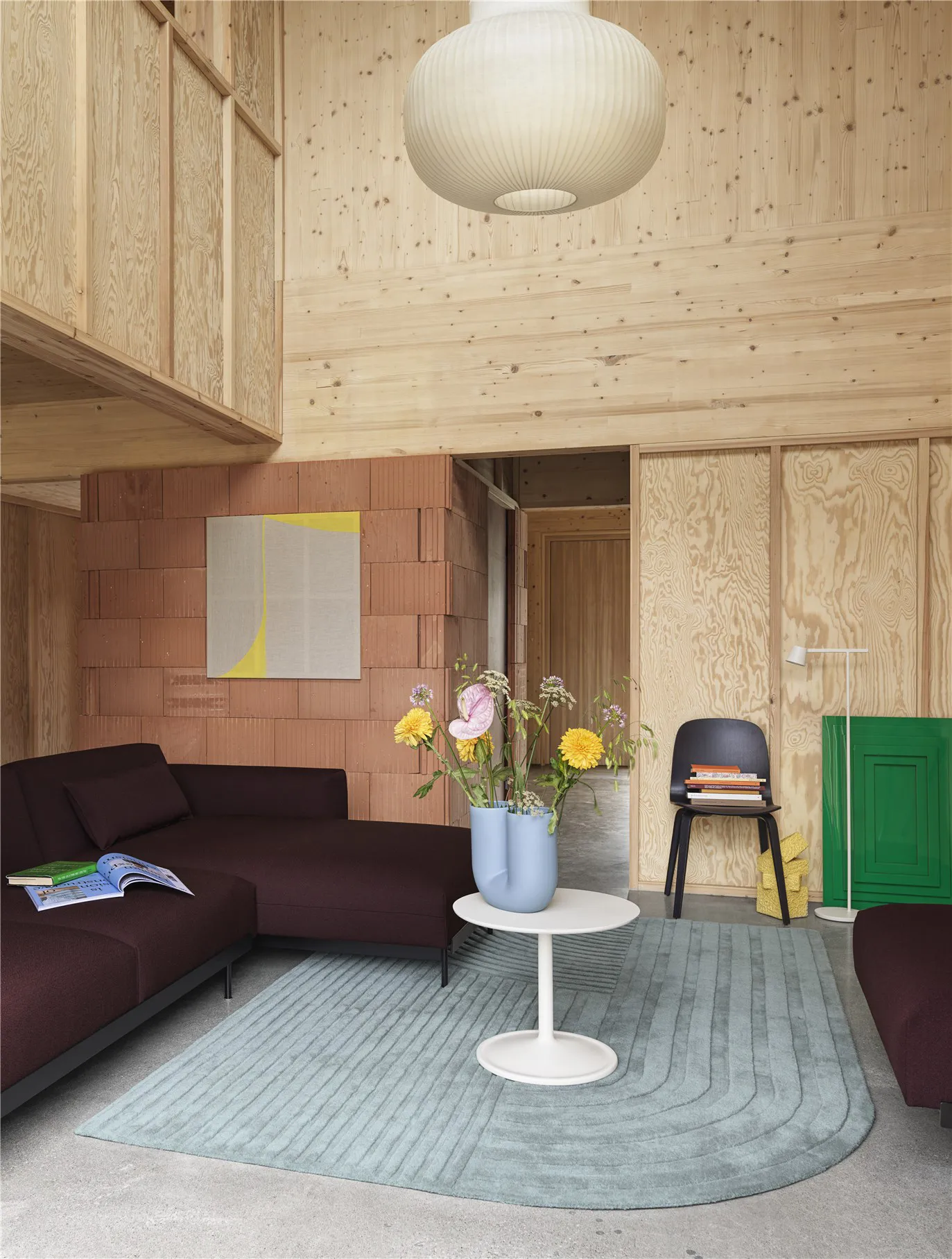 Relevo rug 170x240 cm, Sage green Muuto