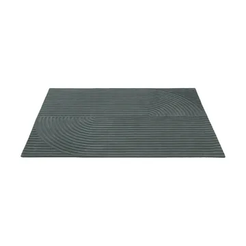 Relevo Rug Quattro wool rug - Dark green, 170x240 cm - Muuto