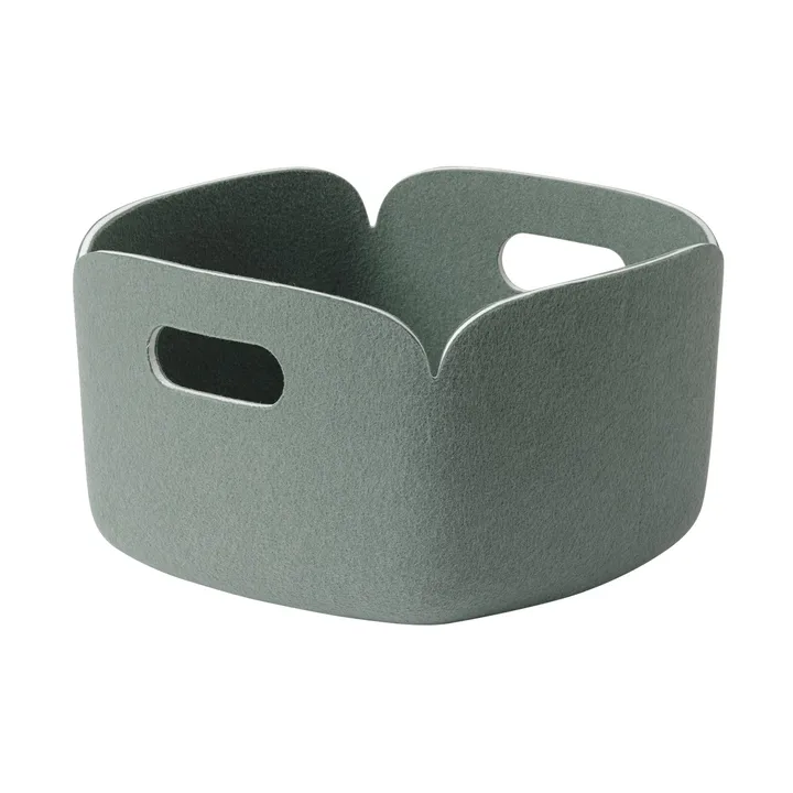 Restore storage basket 28x28 cm - Dusty green - Muuto